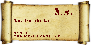 Machlup Anita névjegykártya